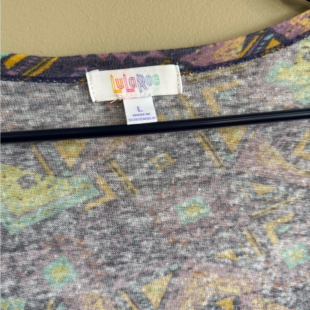 NWT LuLaRoe Multicolor Patterned Long Duster Card… - image 5